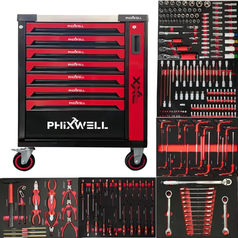 Inventory Tool Cabinet Chest Cart Tool Set Tray Truck Auto Repair Workshop Hardware Toolbox Cart Repair Iron Drawer