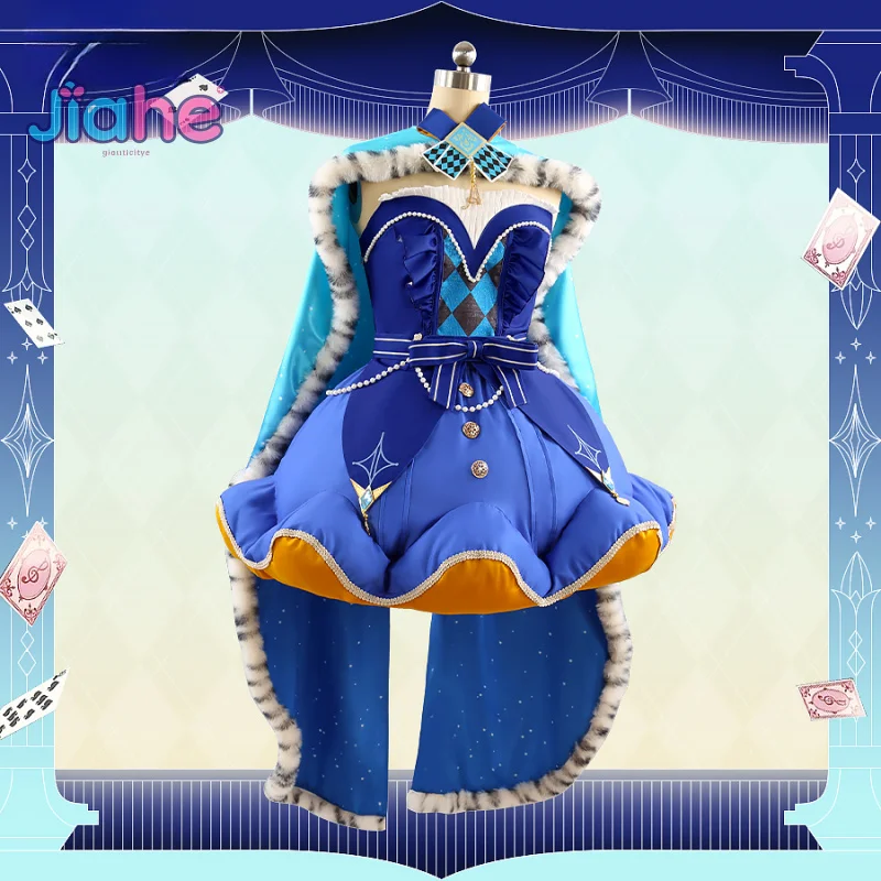 Miku Project Sekai colorido escenario! Feat Cosplay corona de traje disfraz de PJSK Halloween carnaval dulce vestido de Lolita Prop peluca conjunto