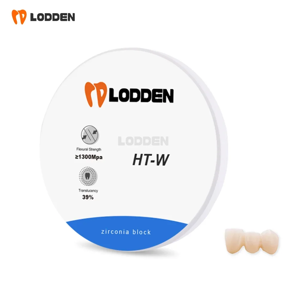Lodden White Zirconia Disc HT-W Open System Zirconia Block 10-25mm  for CAD/CAM Dental Dental Materials Open System