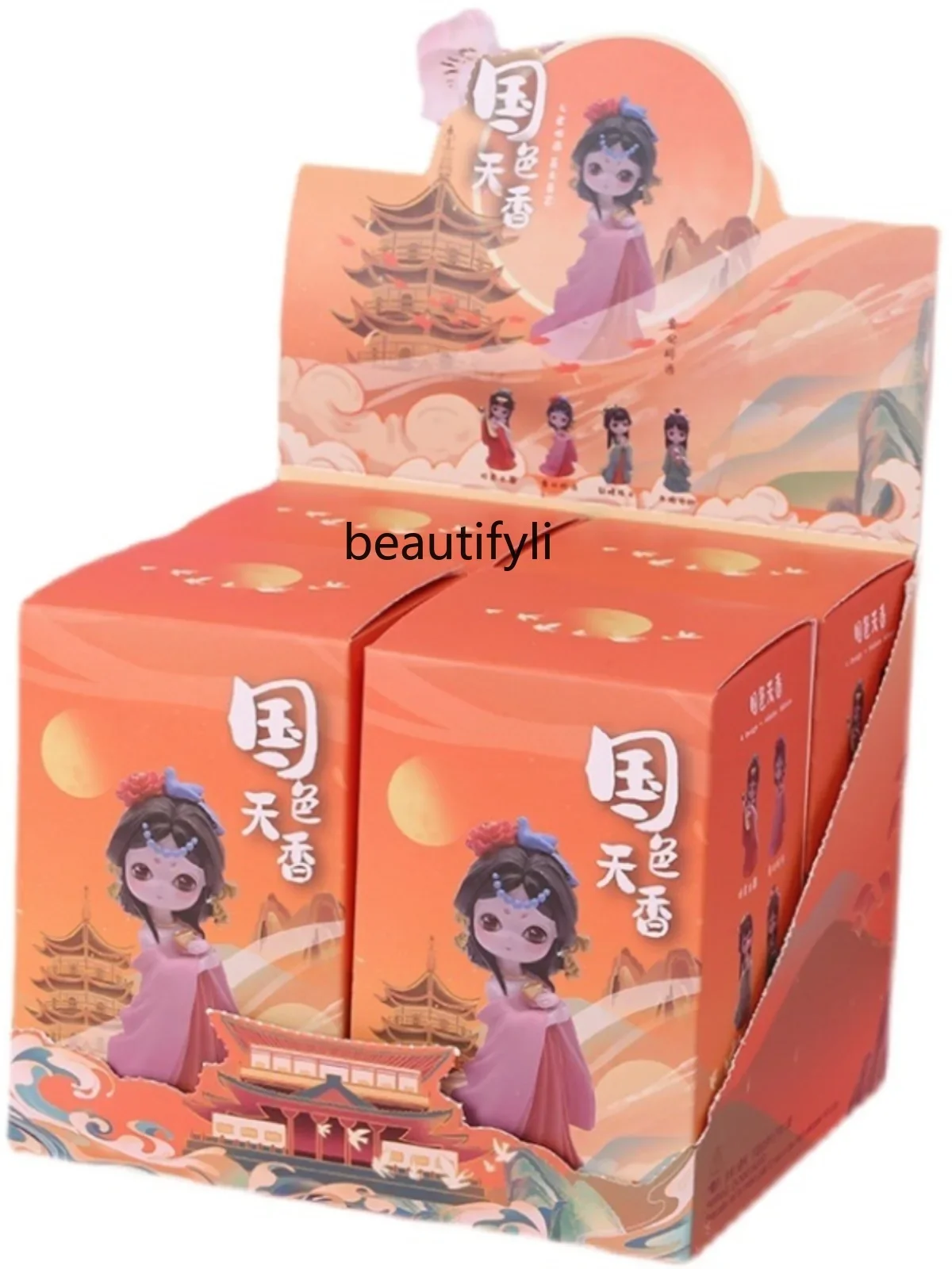 

National color and natural fragrance, girl, breeze when the national tide is ancient, Dunhuang flying, ornament girl's birthday