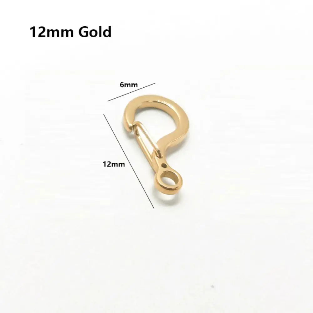 12/18/20/23mm Key Chain Buckle Small Size Titanium Alloy Outdoor EDC Tool Keyring Silver/Gold Spring Connecting Buckle