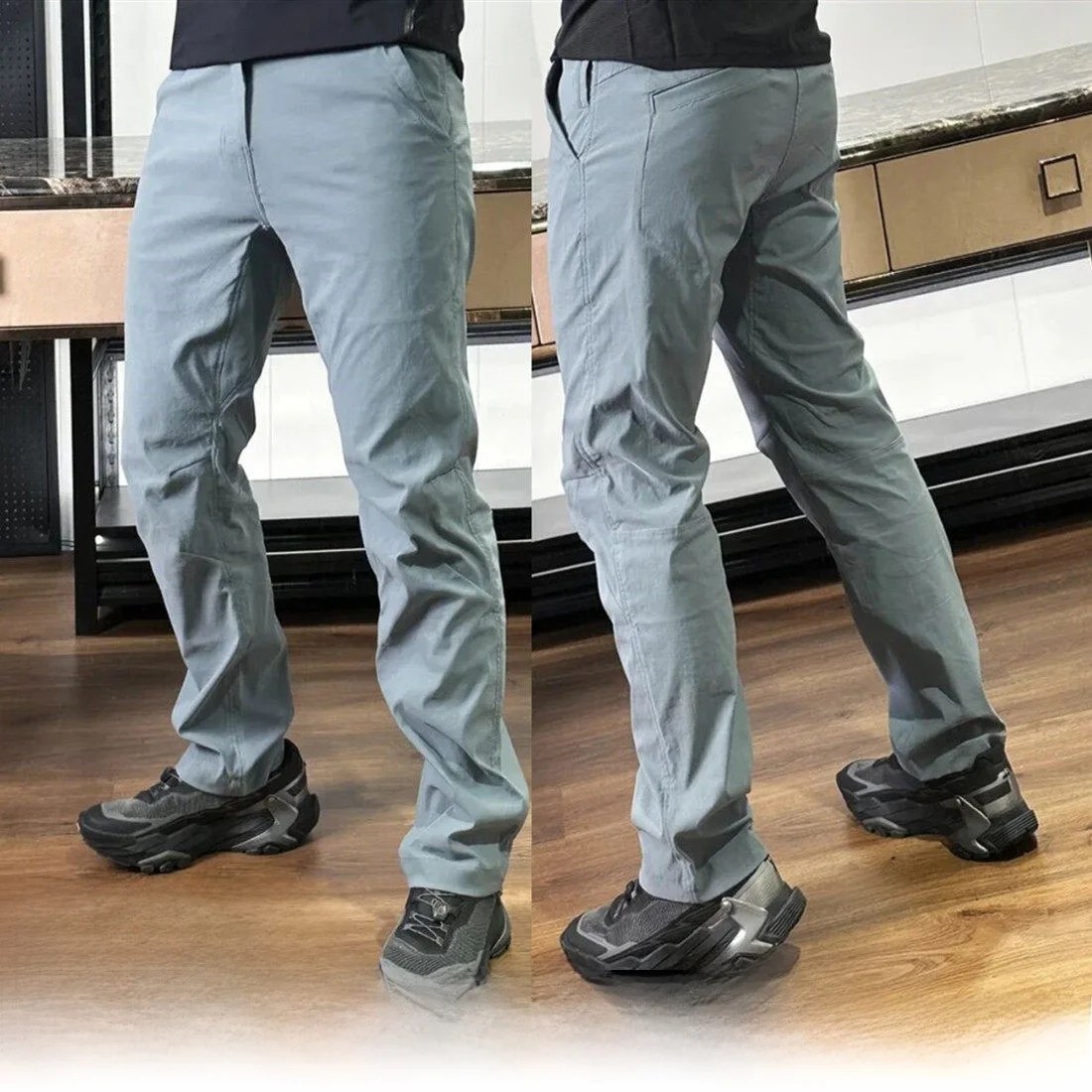 

Outdoor Men's Qui Dry Breathable Spor Casual Pants PT Series Multi-Cut Elastic Straight Leg Nylon Spandex Blend