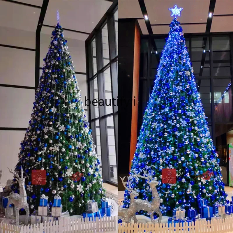 Modern Christmas Tree, Large 3m 4 5 6 7 8 Christmas Decorative Tree Blue Mall Hotel