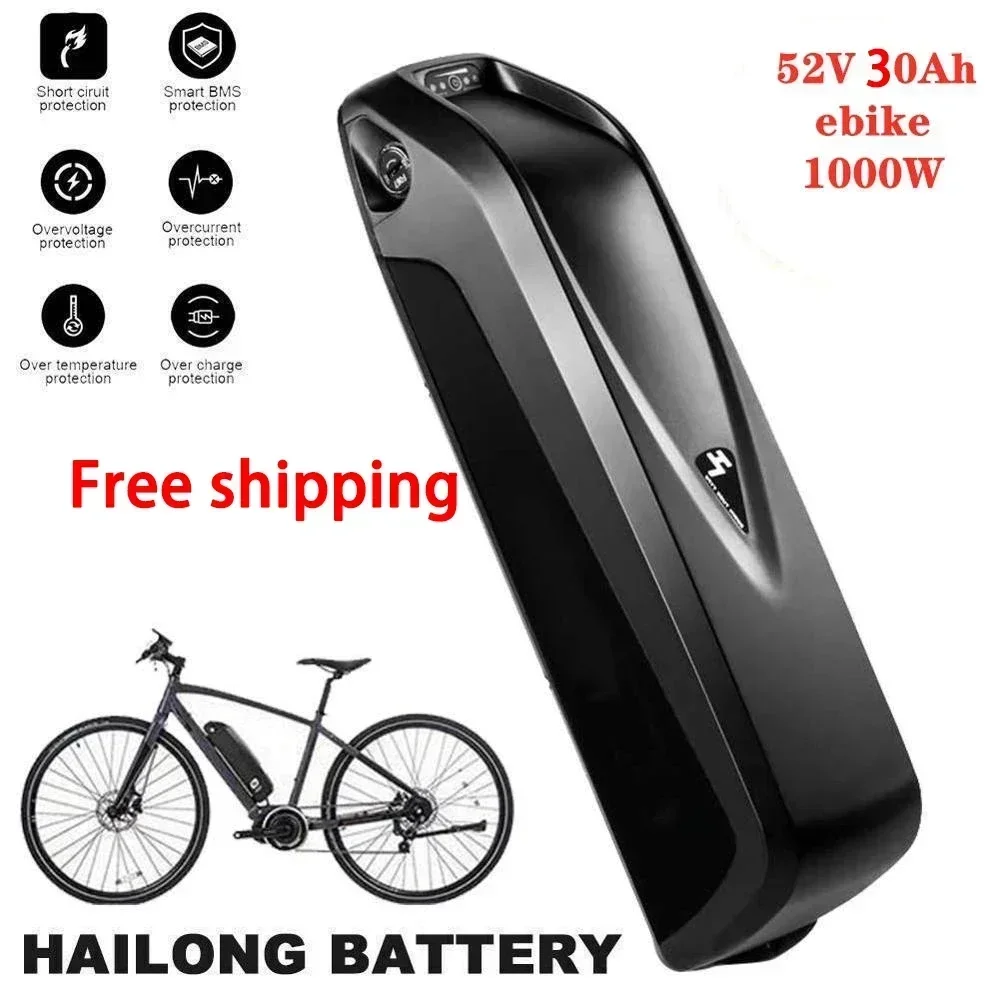 Originele 48V Batterij 48V 20AH 52V ebike Batterij 36V Hailong Max 40A BMS 350W 500W 750W 1000W 1500W 18650 Mobiele BBS02 BBS03 BBSHD