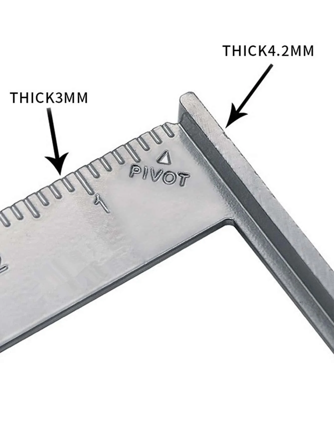 1pc Aluminum Alloy Triangle Layout Tool, Professional Silver Multi-purpose Triangle Ruler For Engineer