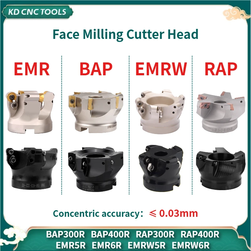 

KD CNC BAP300R BAP400R RAP300R RAP400R EMR5R EMR6R EMRW5R EMRW6R face Milling cutter head KM12 40 50 22-4T 40-22-3T FMB holder