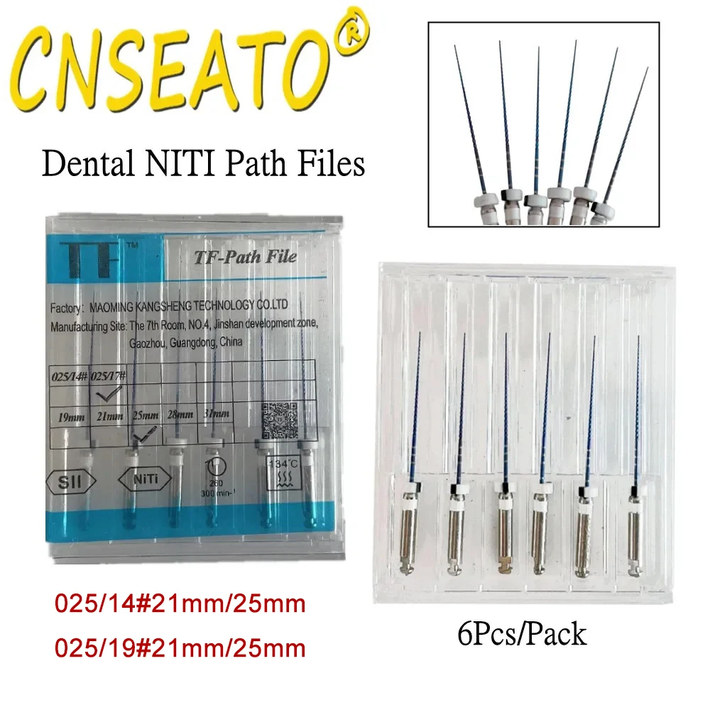 

6Pcs Dental Endo Path File NiTi Root Canal Cleaning Rotary Tool TF System Dentistry Instrument Teeth Endodontic Files Autoclave