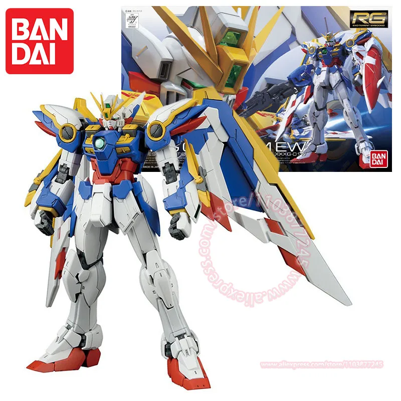 

BANDAI RG 1/144 XXXG-01W WING GUNDAM EW ручная модель фигурки суставы подвижный детский подарок на день рождения модная игрушка в сборе