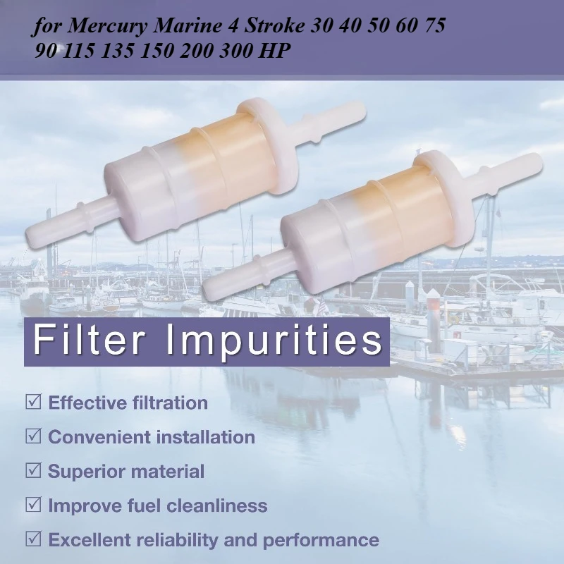 2pcFuel Filter for Mercury Marine 4 Stroke 30 40 50 60 75 90 115 135 150 200 300 HP Outboards 879885Q 879885T 879885K New