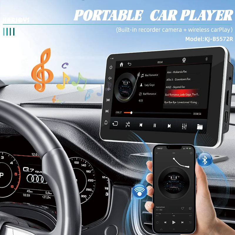 Universal 7 Inch Car Play Touch Screen Car DVD Player with Car Radio