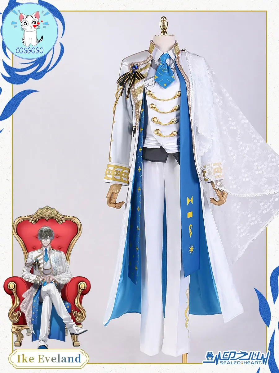 Hololive VTuber Luxiem Ike Eveland Cosplay Costumes Anime Game Half Anniversary Fancy Suit Party Halloween Carnival Uniforms