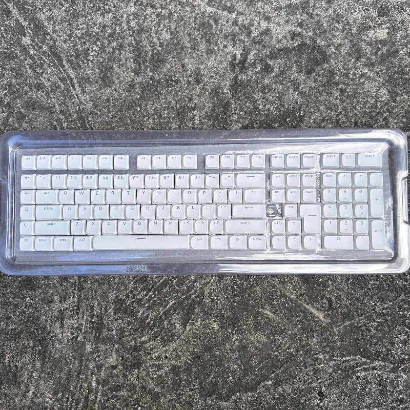 Custom Low Profile Ultra Slim Keycaps Choc Minimalist Black White PBT for Kailh 1350 Wireless Bluetooth Mechanical Keyboard Gift