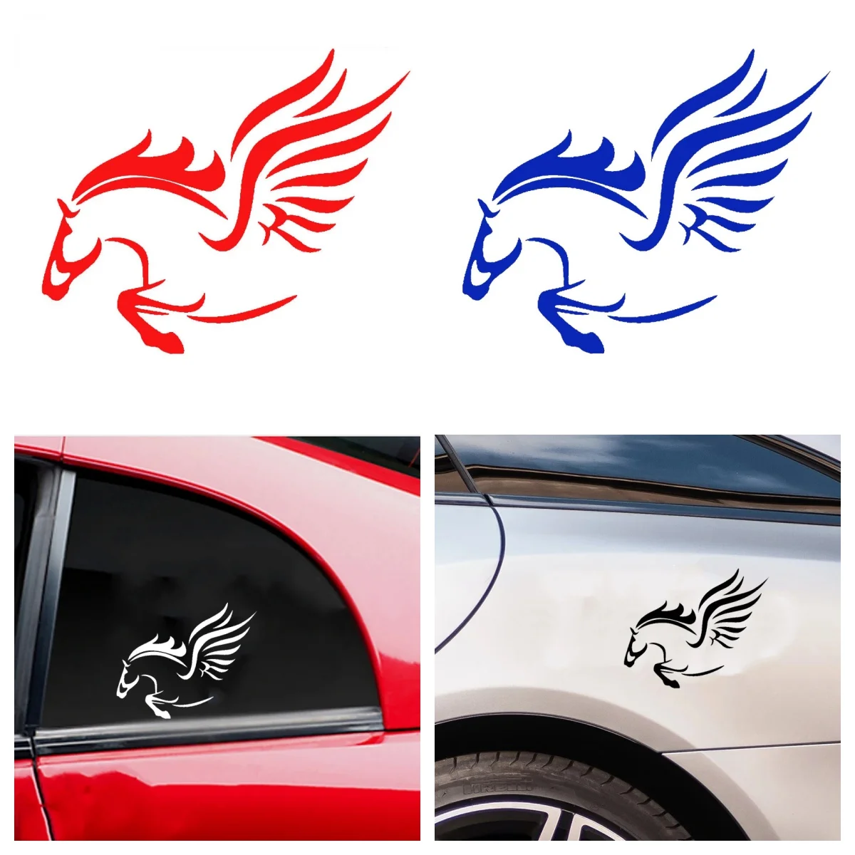

Creative Pegasus Car Stickers Front And Rear Windshield Truck Body Sunscreen Vinyl Decals Motorcycle Decor Accessories