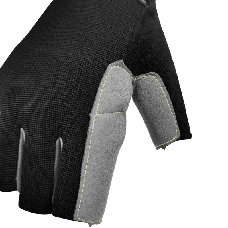 XYEHS-Gants de travail de sécurité en cuir synthétique demi-doigt, légers et respirants, ULd\'escalade en plein air, 1 paire