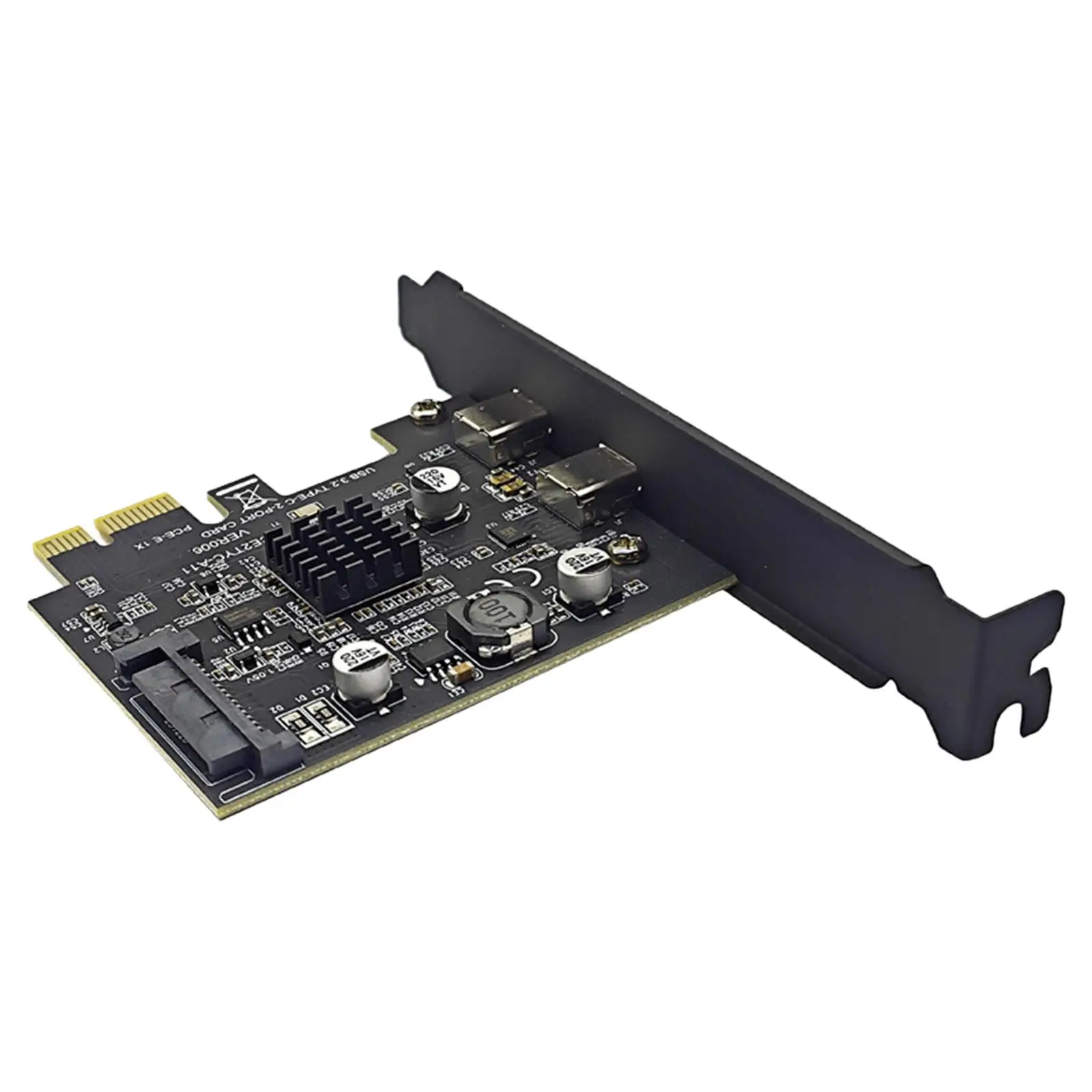 بطاقة توسيع USB3.2 ذات منافذ مزدوجة من النوع C PCI E احترافية للكمبيوتر المكتبي