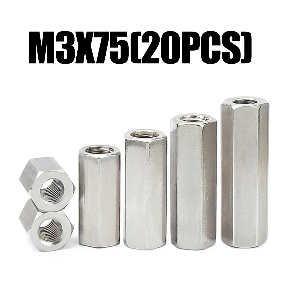 Customized Long Nut Hex Female Standoff 304 Stainless Steel Pillar Stud Board Hexagon Computer PCB Motherboard Spacer Bolt M3