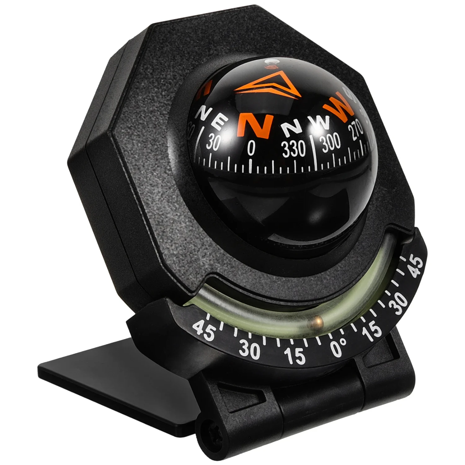 Enhanced Black Compact Versatile Compass for SUVs, Trucks, and Motorcycles Ensures Ultimate Safety on Any Adventurous Road Trip 