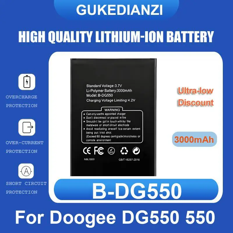 Battery For DOOGEE X9 Mini DG550 550 DG800 Valencia 2 Y100 Pro X6 DG500C DG500 X9S T3 Mix Shoot F5 S90 X90 Y8C 1 5.5 inch S60