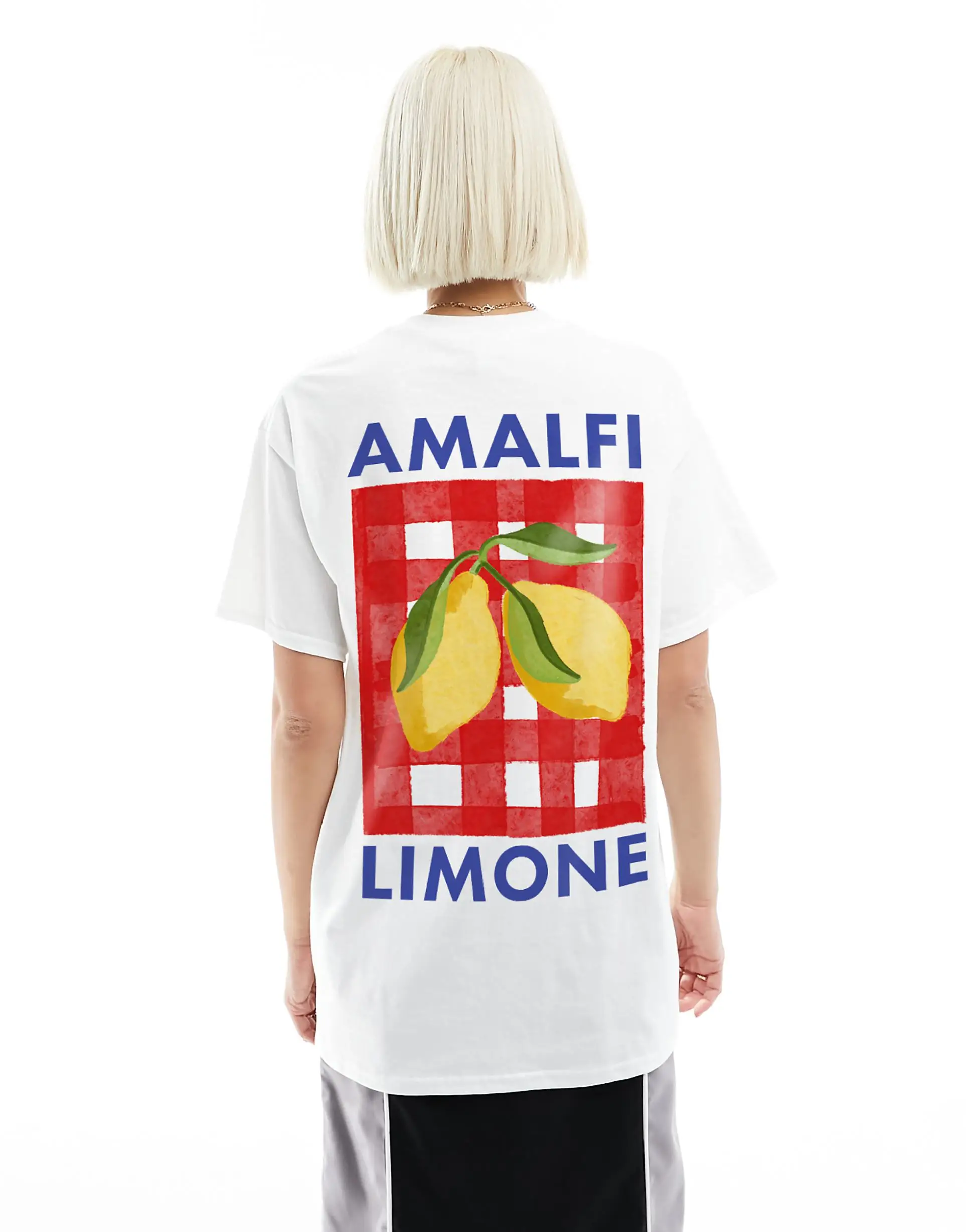 T-shirt graphique Amalfi citron pour femme, streetwear vintage, vêtements gothiques, haut tout coton, vêtements gothiques, Harajuku Respzed, blanc, Y2K