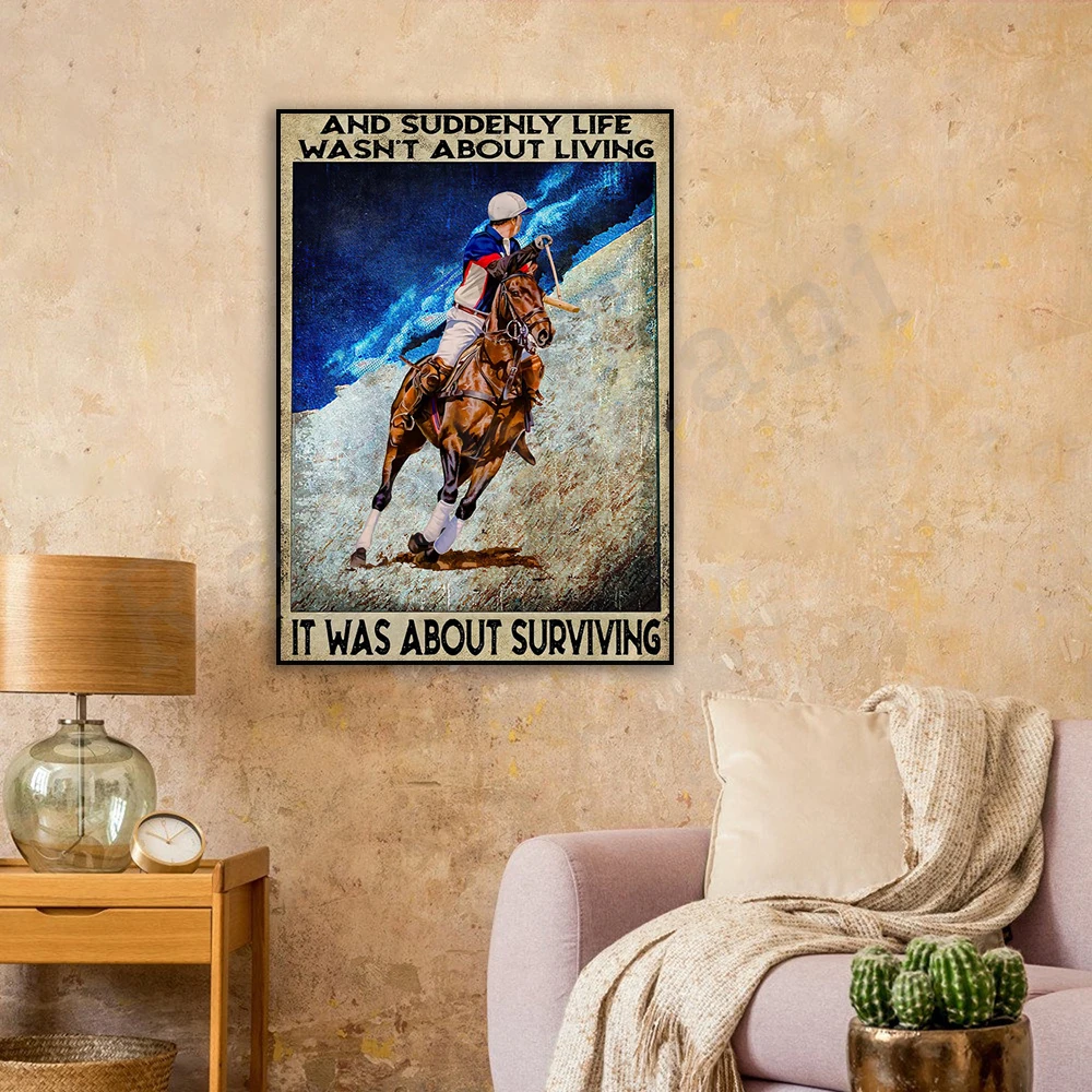 Suddenly Life Has Nothing To Do With Life Poster, Love Riding Vintage Poster, Atmosphere Art, Riding Valentine's Day Gift