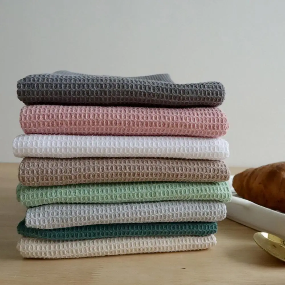 1/2PCS Kitchen Towel Soft Cotton Tea Towel Ultra Absorbent Hand Towel Waffle Weave Dish Rags