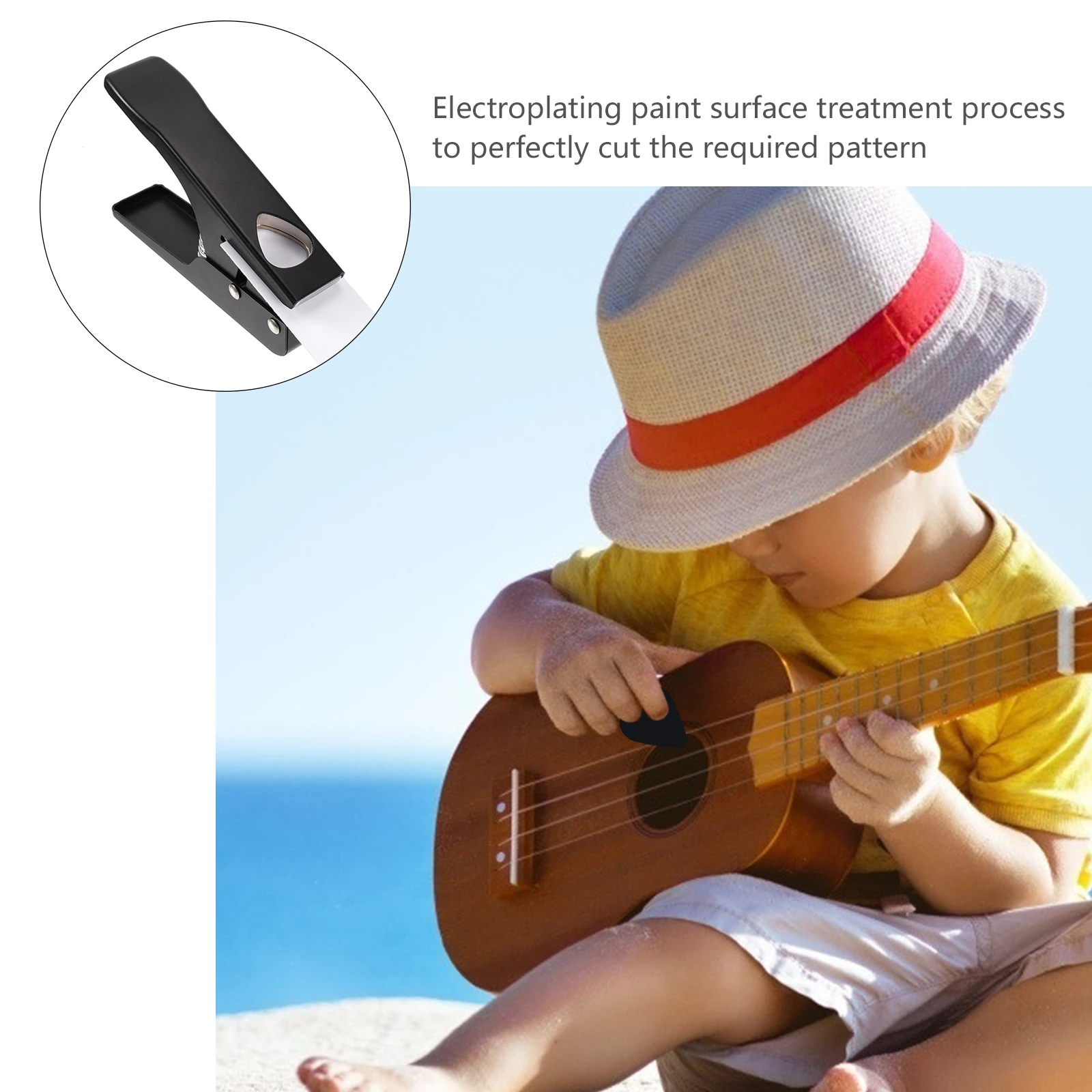 

Guitar Picks Punch Tool Maker Hole Cutter Accessories Diy Celluloid Iron Reinforced Rivet Anti-Slip Silicone Pad Sturdy Durable