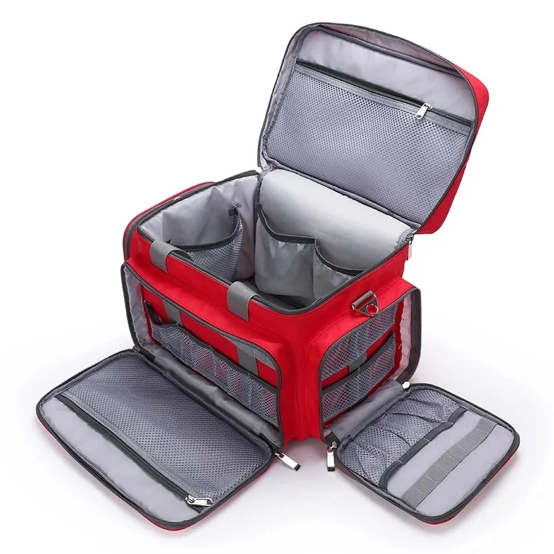 

First Aid Medical Bag Outdoor Emergency Rescue Large Capacity Bag Empty Waterproof Reflective Oxford Multi-pocket Travel Bags 6