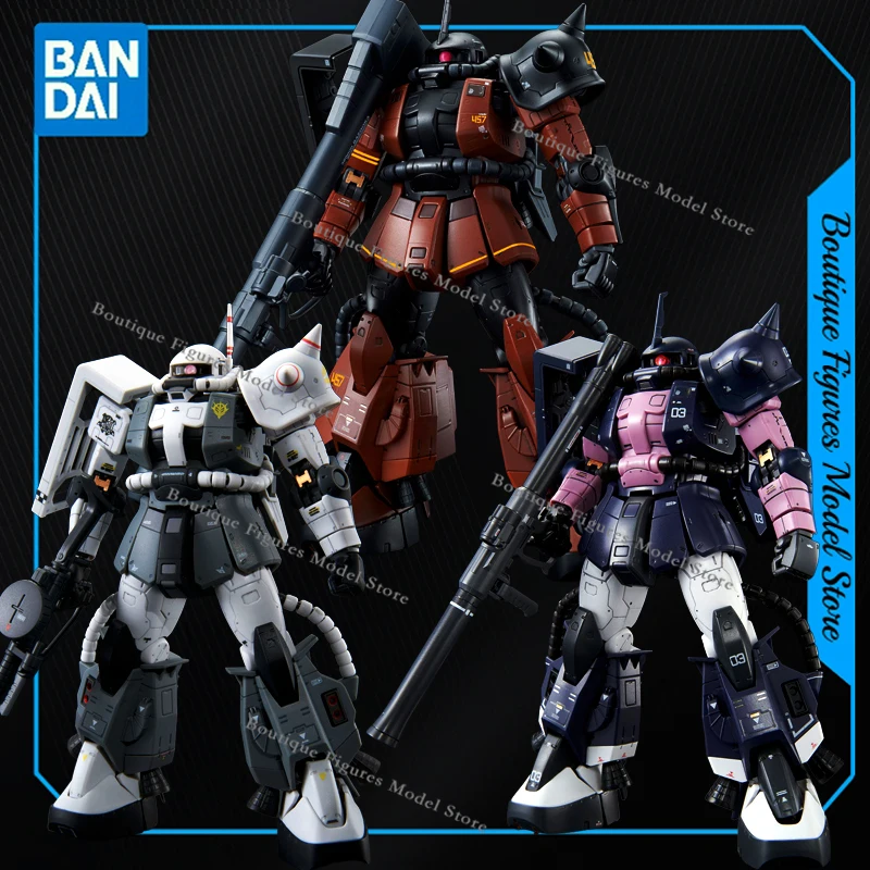 

Bandai Original RG GUNDAM MS-06R-1A ERIC BLACK ZAKU2 MS-06R-2 ZAKU2 Фигурки аниме в сборе Коллекция моделей Подарочные детские игрушки