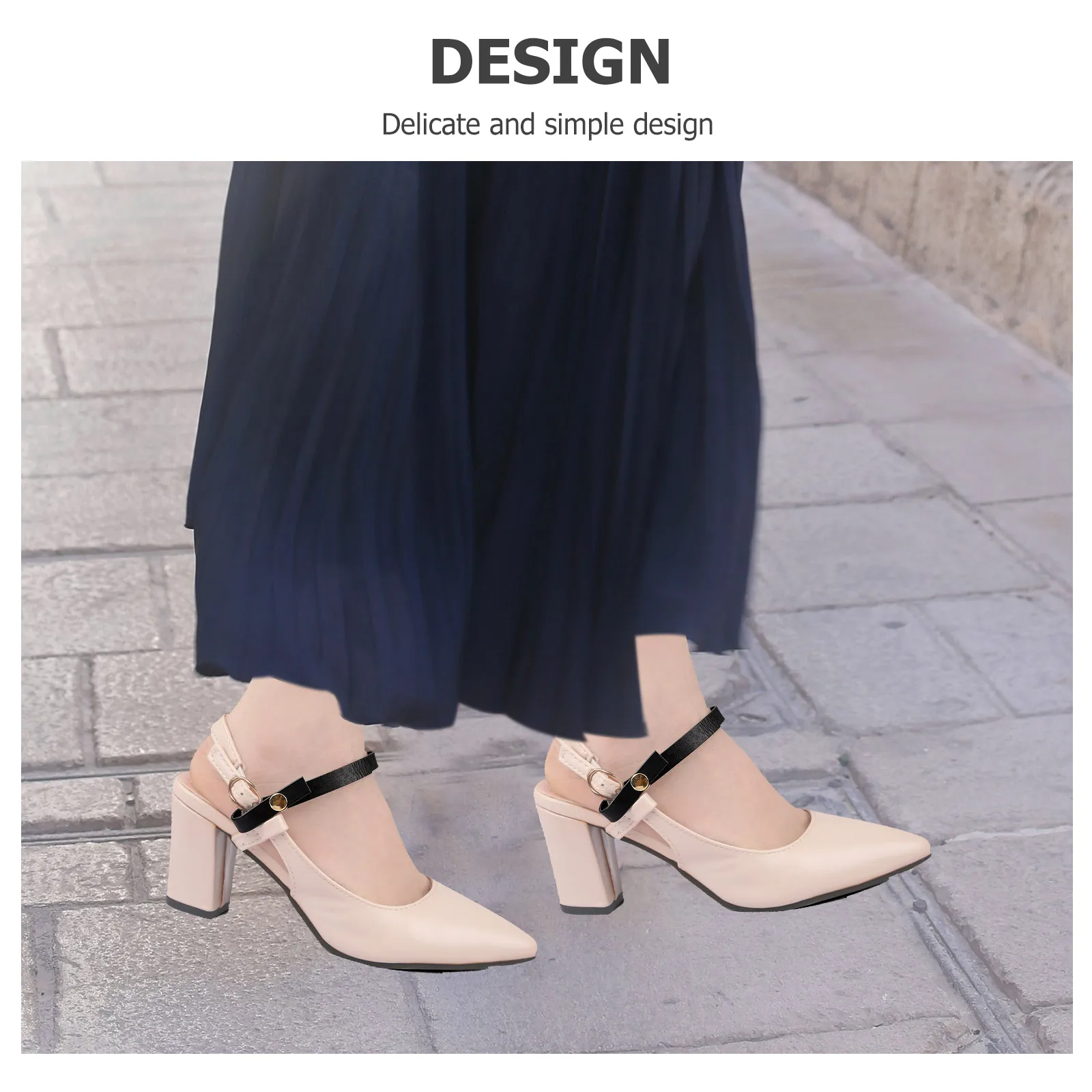 

1 Pair Adjustable Anti-Loose Heel Replacement Snap Button Shoe Straps For Women High Heels Pu Ankle Bands Comfortable