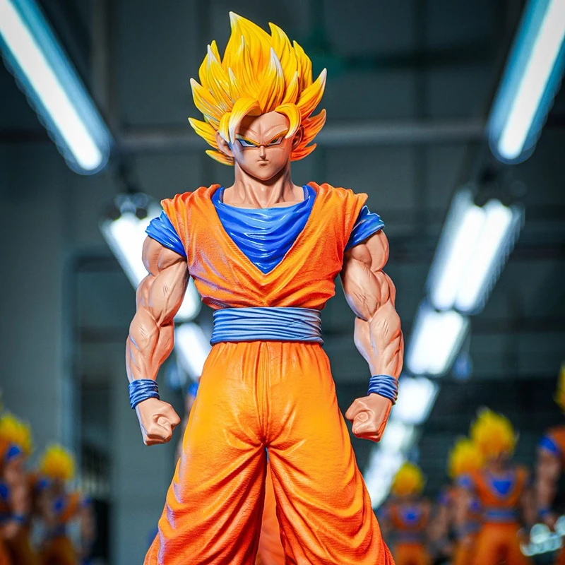 JT Statue Super Saiyan 2 Goku 1:6 échelle 32 cm figurine d'anime, Dragon Ball Z Son Goku modèle à collectionner pour la décoration du bureau à domicile
