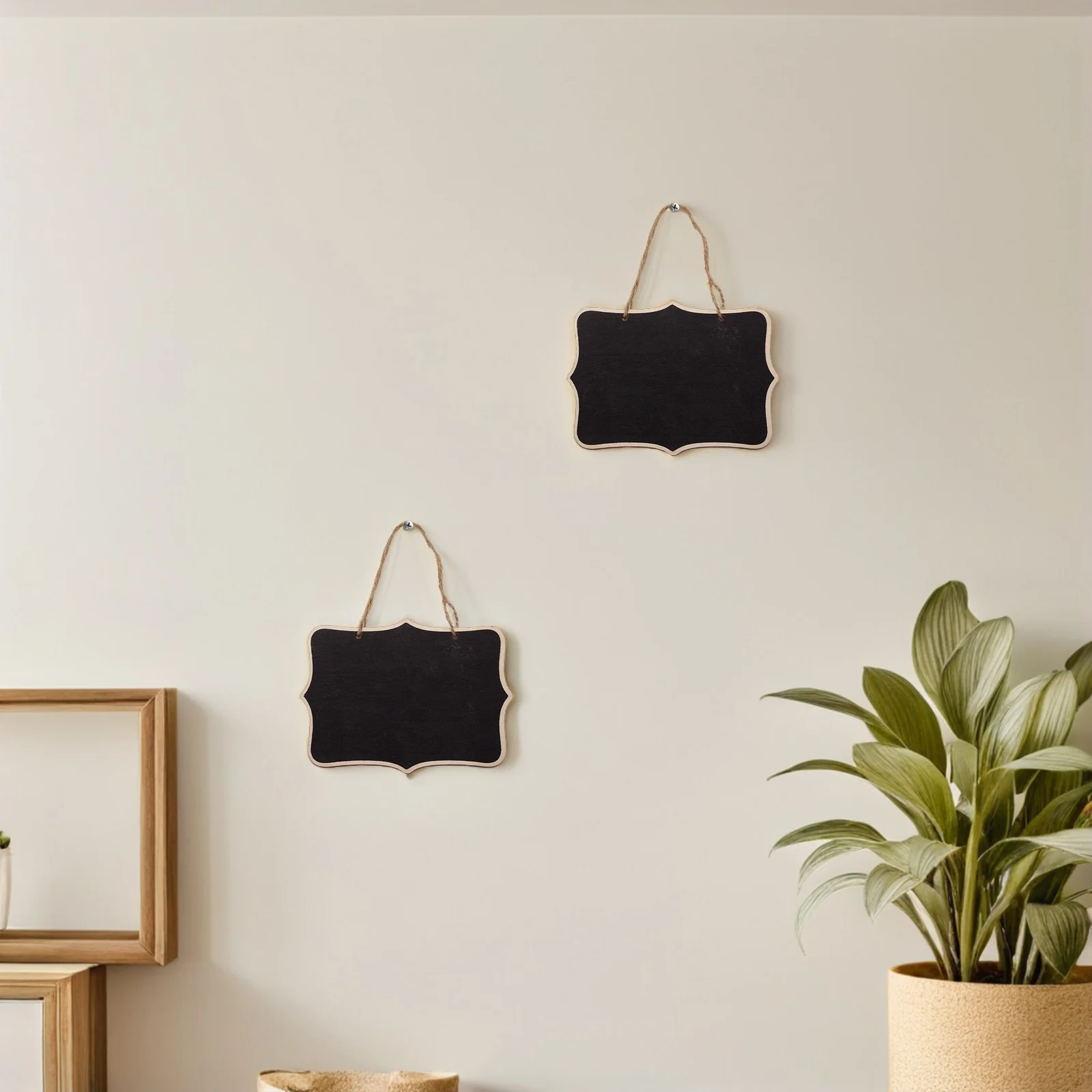 

4 pcs Mini Hanging Blackboard Double Sided Wedding Party Table Number Tag Memo Board Sign Garden Crafts Decoration