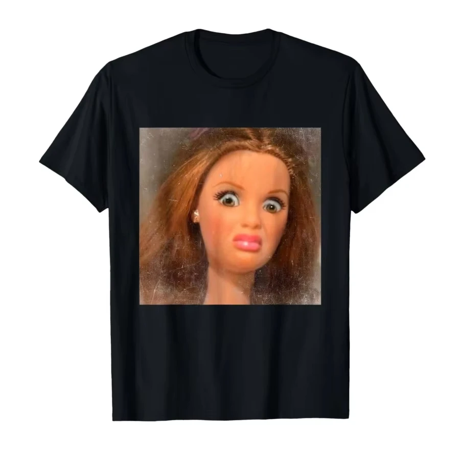 Funny Disgusting Doll Face Meme T-shirt for Men Women T Shirts Short Sleeve Tops Casual T Shirts for Women