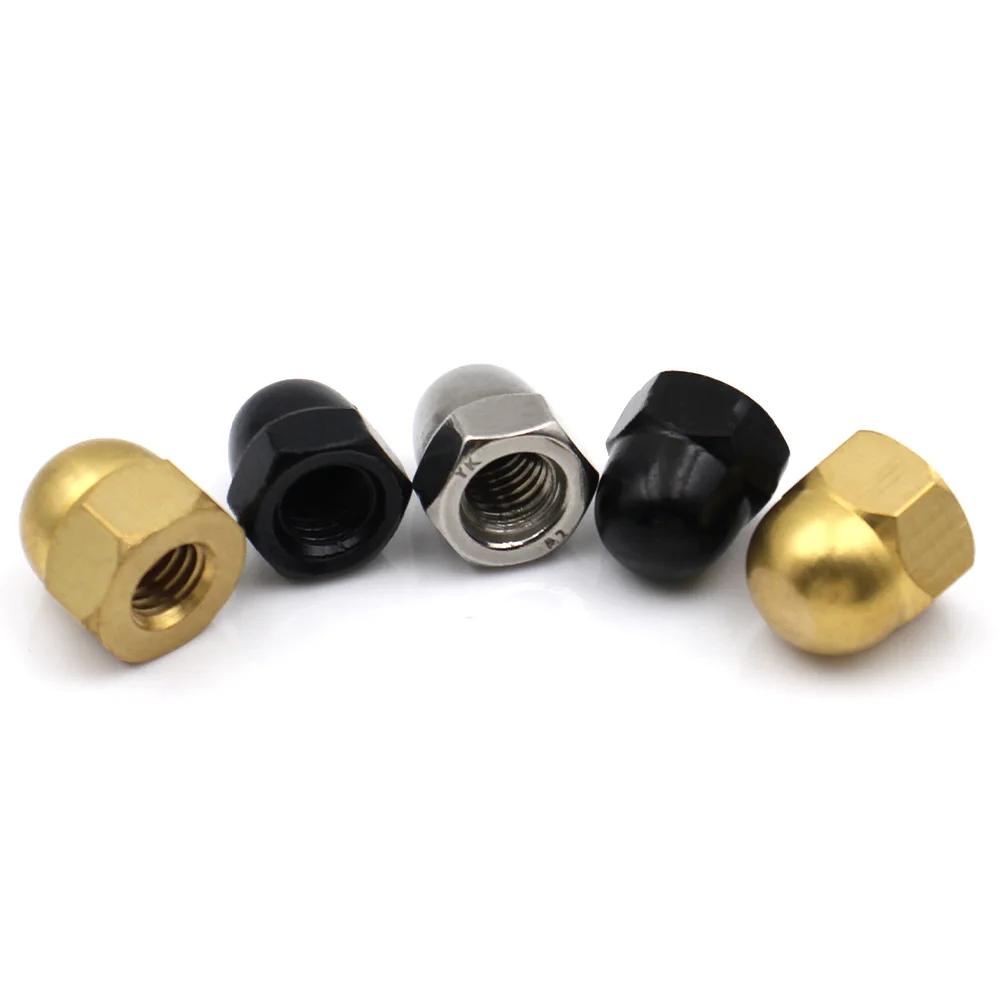 1-15pcs M3 M4 M5 M6 M8 M10 M12 M14 M16 M18 Acorn Nuts Crown Hex Nuts Domed Cap Nut Carbon Steel / Brass / 304 Stainless Steel