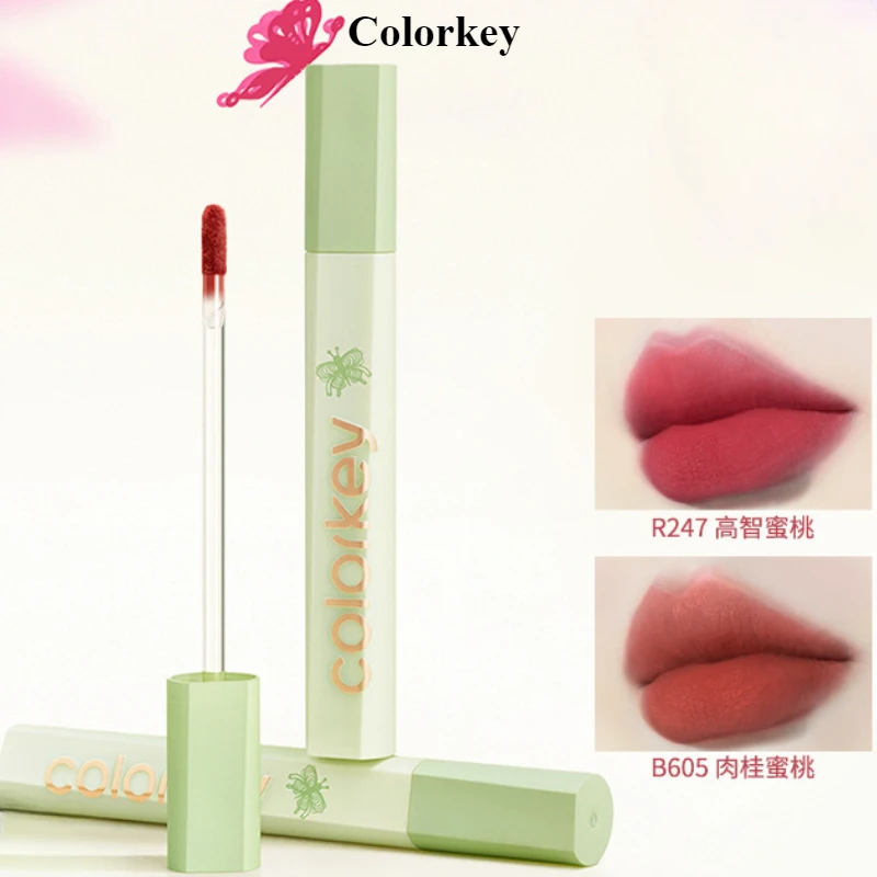 

Colorkey Cosmetic Lipstick Air Lip Gloss Velvet Matte Lipstick Women's Mud Matte Finish Easy To Wear Long-lasting Natural Makeup