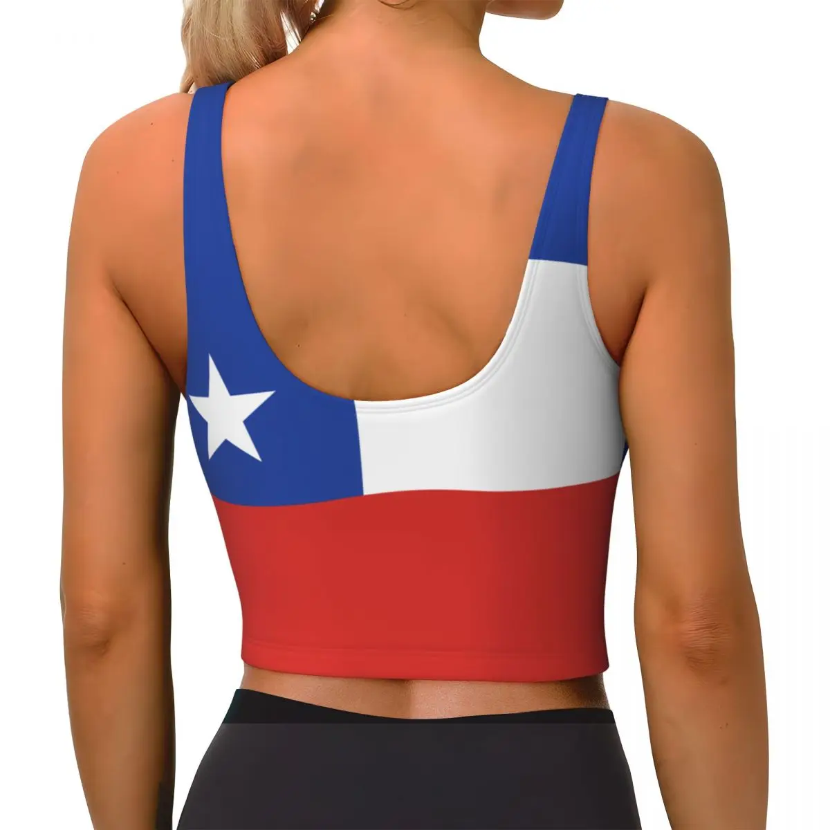Women Sexy Sports Vest Chile Flag Female Streetwear Sport Lingerie Tee Crop Top