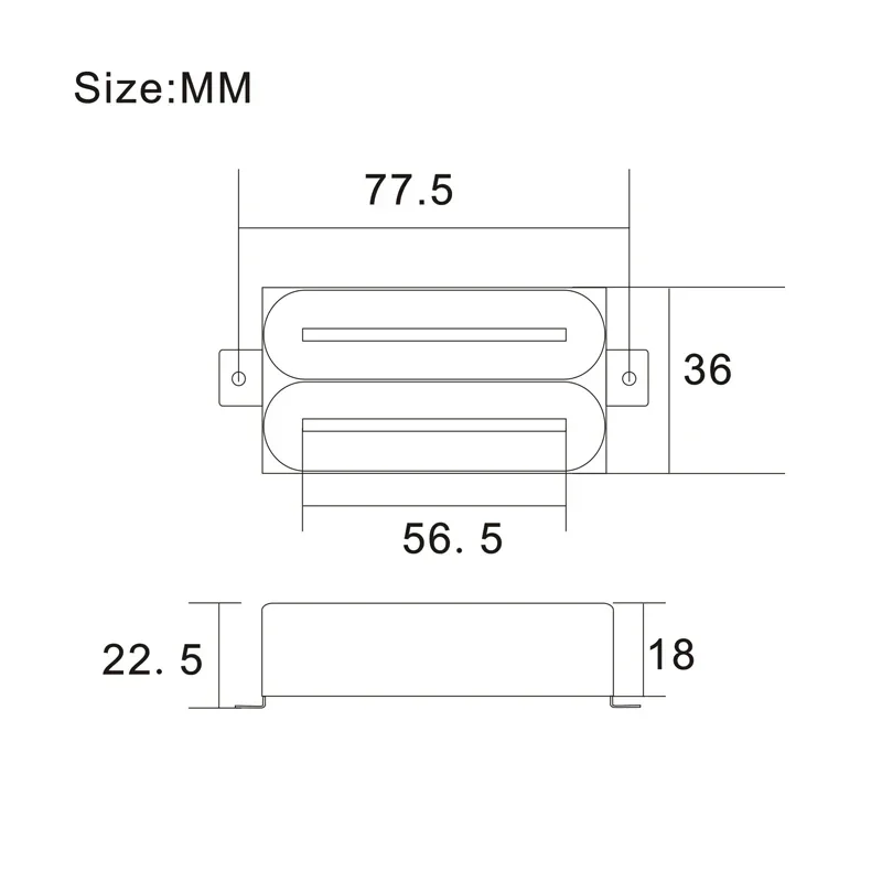 JEHumbucker-Rail chauffant électrique à lame pour touristes, pièces JEParts en céramique à 4 fils avec poteau en acier de 57mm, 514up,