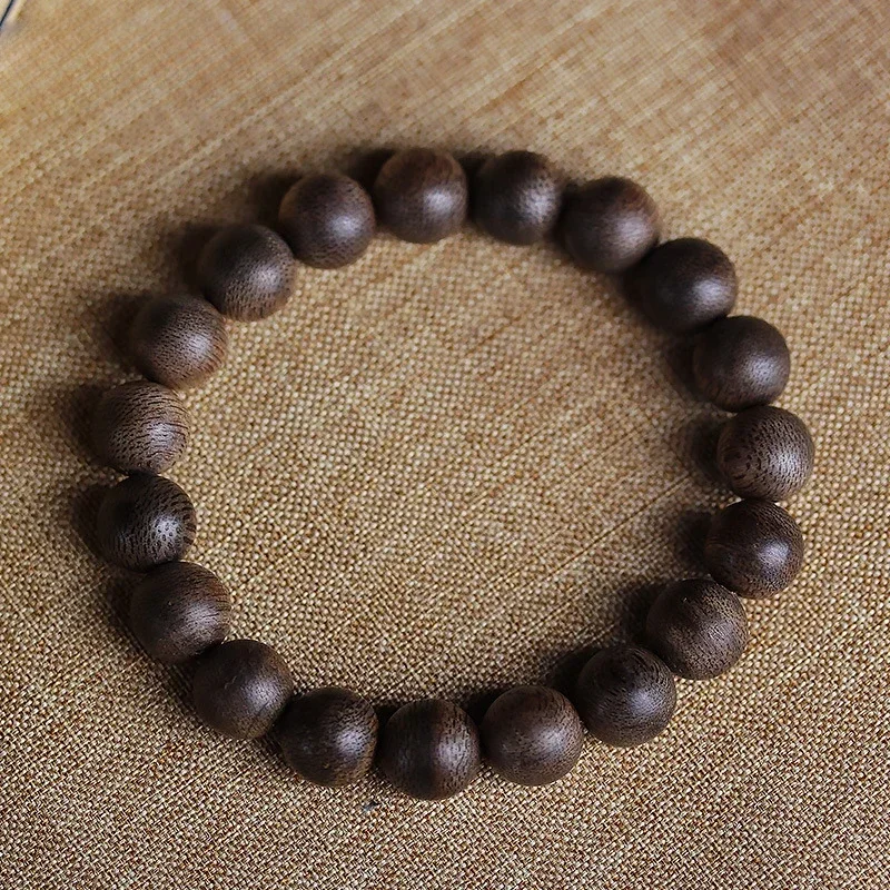 

Brunei Soft Silk Agarwood Bracelet 14mm Old Materials 99 Points Submerged Type Agarwood Buddhist Prayer Beads Bracelet 108 PCs