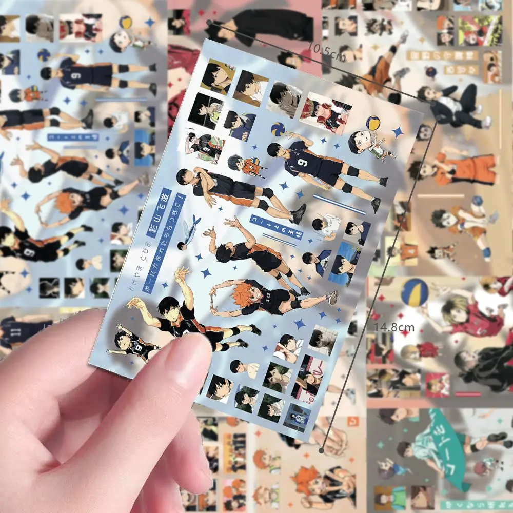 8 Stück Haikyuu!! Cut Line Aufkleber, Trendige Ästhetische Ins-Style Minimalistische Journal-Materialien, Wasserfeste Deko-Sticker – Detail 2