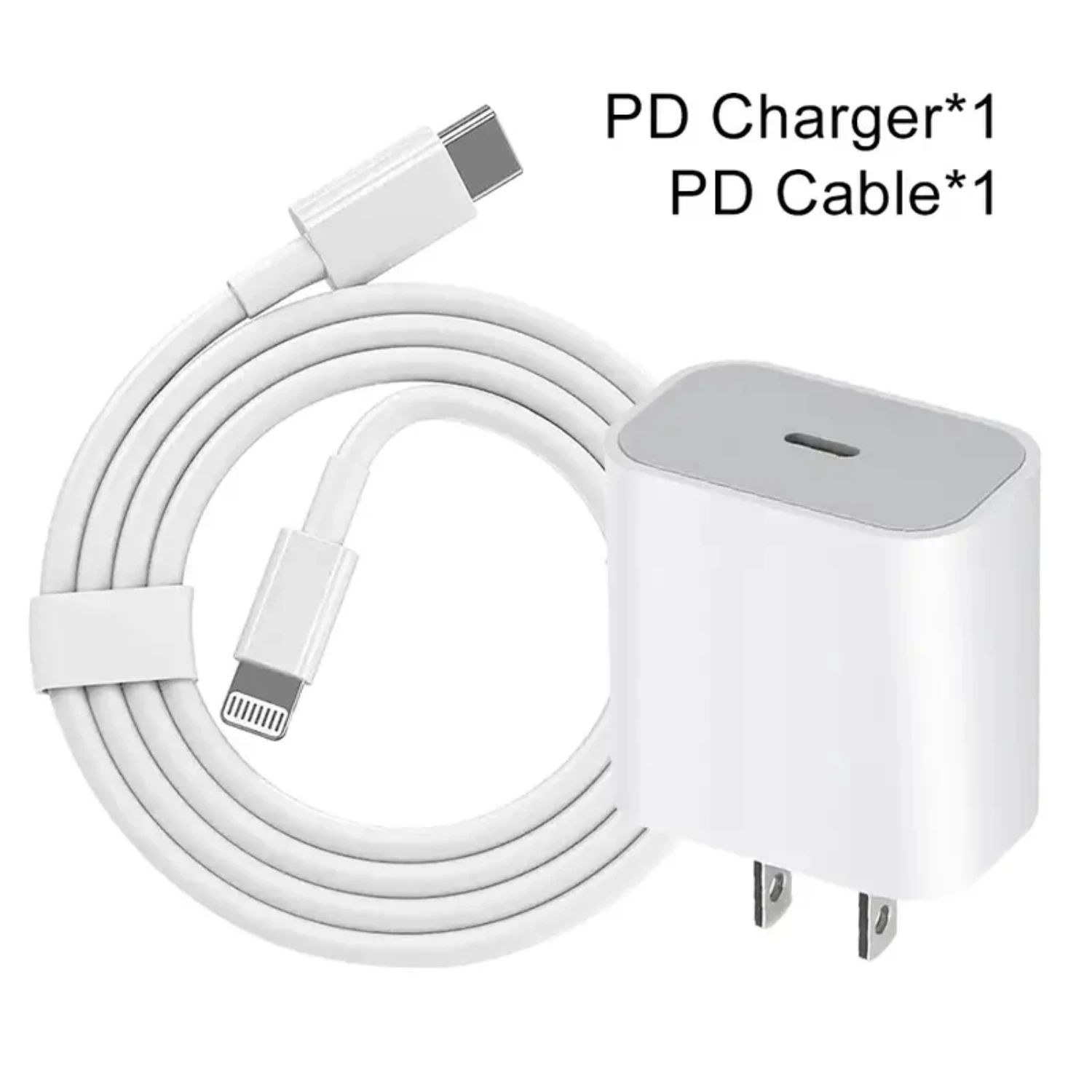 

Efficient, Fast-Charging, and Portable 20W USB C Power Delivery Charger with 6.6ft USB C Cable - Ideal Solution for Quick Chargi