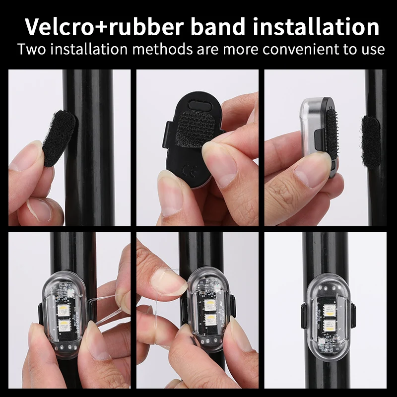 1/2/4X Rechargeable Wireless LED Strobe Lights Car Decor Atmosphere Light Anti-Collision Led Motorcycle RGB Strobe Warning Light
