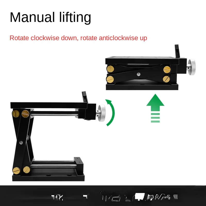 Z-Axis Scissor Manual Lifting Platform Optical Experiment Lift Platform Precision Fine Tuning Displacement Table Zljg60/80/120