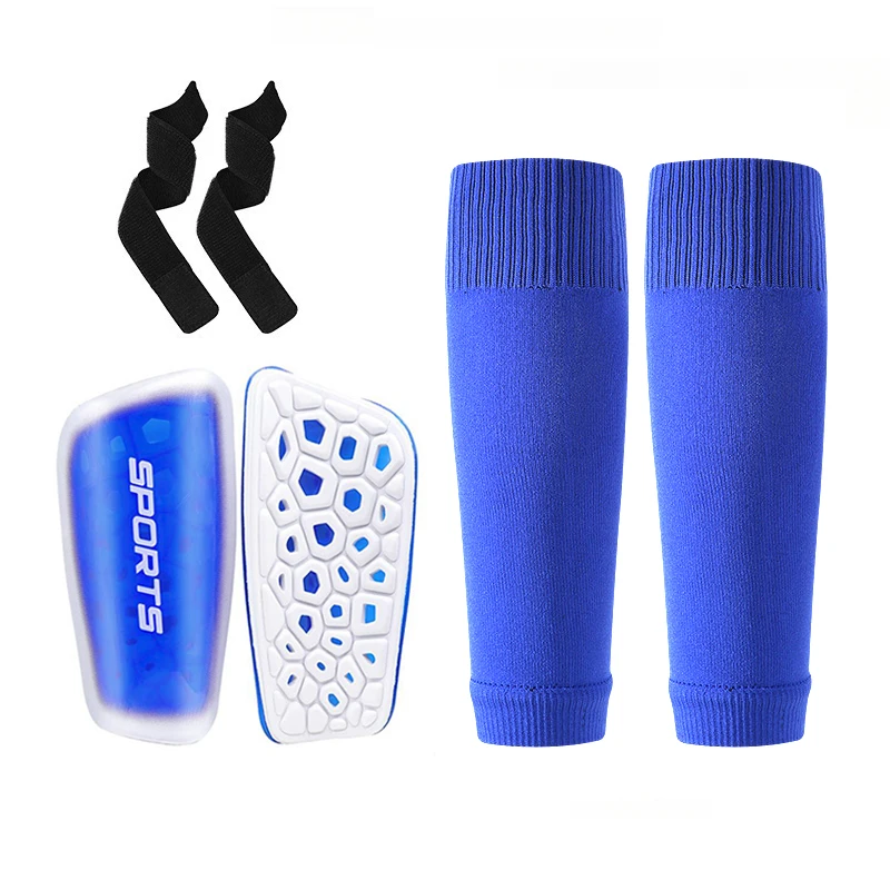 3Set of Football Equipment,Football Leg Guards Sock Covers Guard Straps,Three-piece set of professional training protective gear