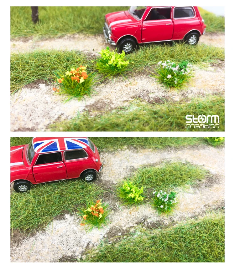 Simulation Blumen Gras Cluster Modell Miniatur Pflanzen Materialien für Sand Tisch/Garten Szene Layout Diorama Kits 32 Teile/schachtel – Detail 8