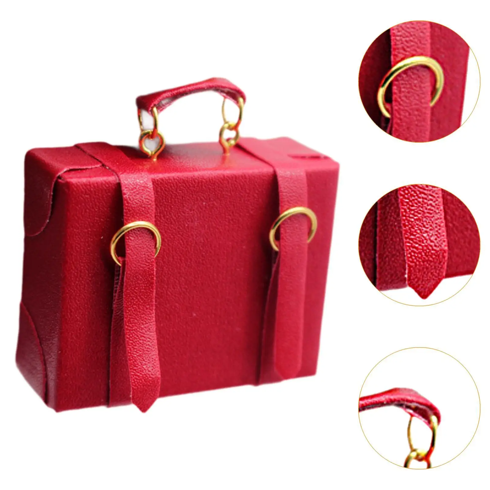 6x1:6 1:12 مقياس صندوق الأمتعة حقيبة مصغرة نموذج دمية خشبية ملحق