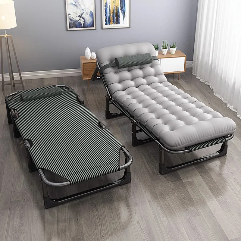 Outdoor Folding Single Bed, Multi Functional Small Bed, Lunch Sleeping Chair, Simple Accompanying Bed, New, 2024