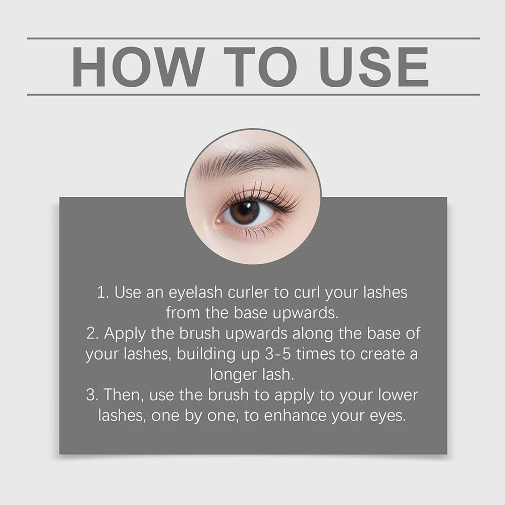 3.2 جرام ماسكارا نحيلة سريعة الجفاف إطالة الشباك غير متكتل الرموش أسود/بني العين السوداء الجمال ماكياج رموش فرشاة #6