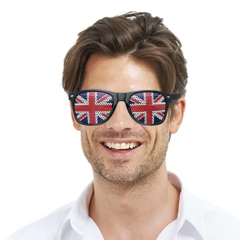 цена Union Jack Glasses Jubilee Decorations 2022 Photo Props For Queen Jubilee UV400 Funny Photo Booth Prop For Queen Jubilee