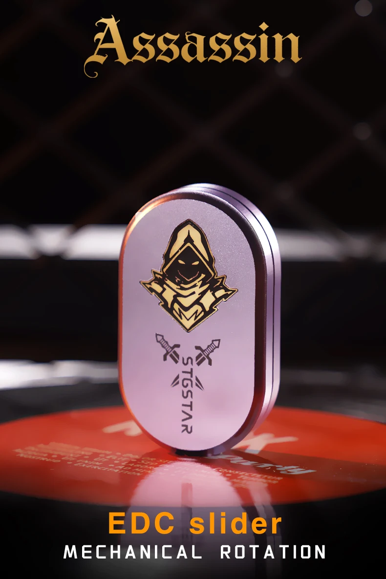 تململ لعبة EDC الضغط المنزلق المعادن دفع تدور أداة تخفيف التوتر للبالغين القلق الإغاثة مكتب عمل لعبة هدية عيد ميلاد #5