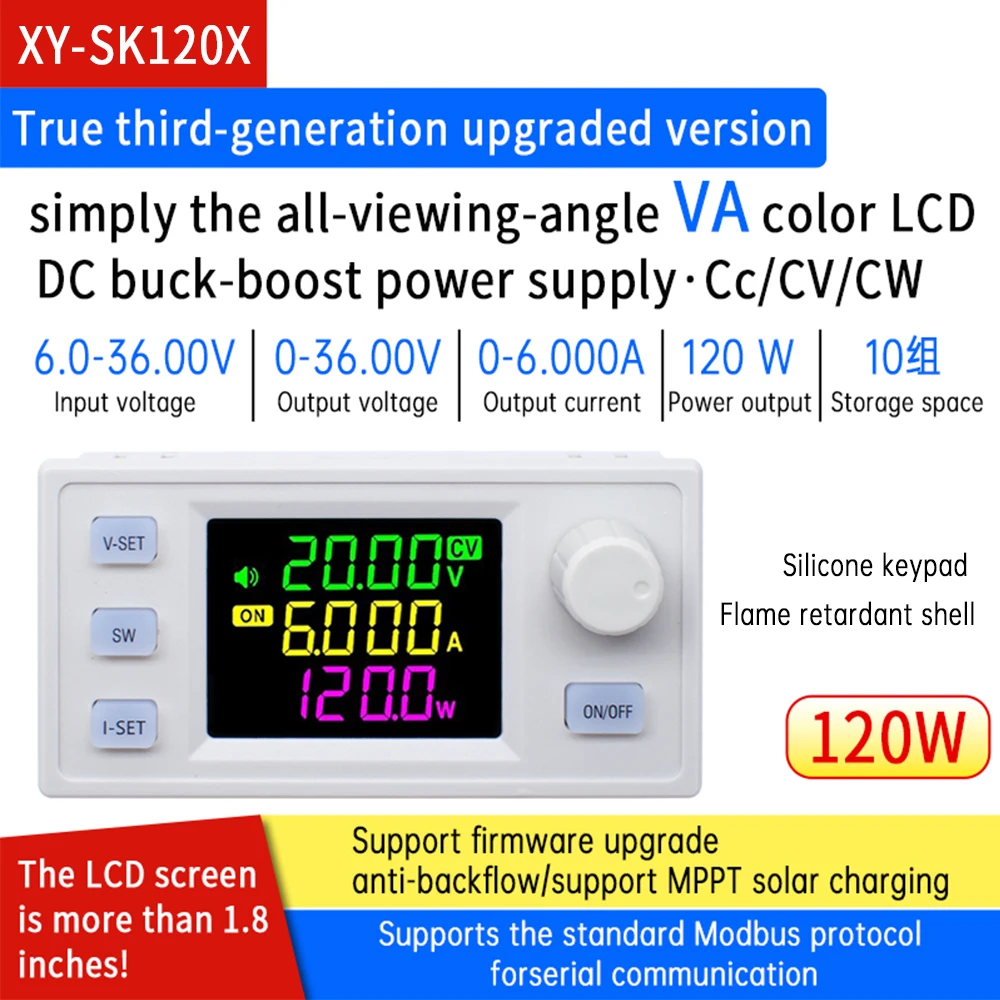 SK120X 120W DC DC Buck Boost Converter CC CV 6.0-36V 5V 6V 12V 24V 36V Power Module Solar Charging Module