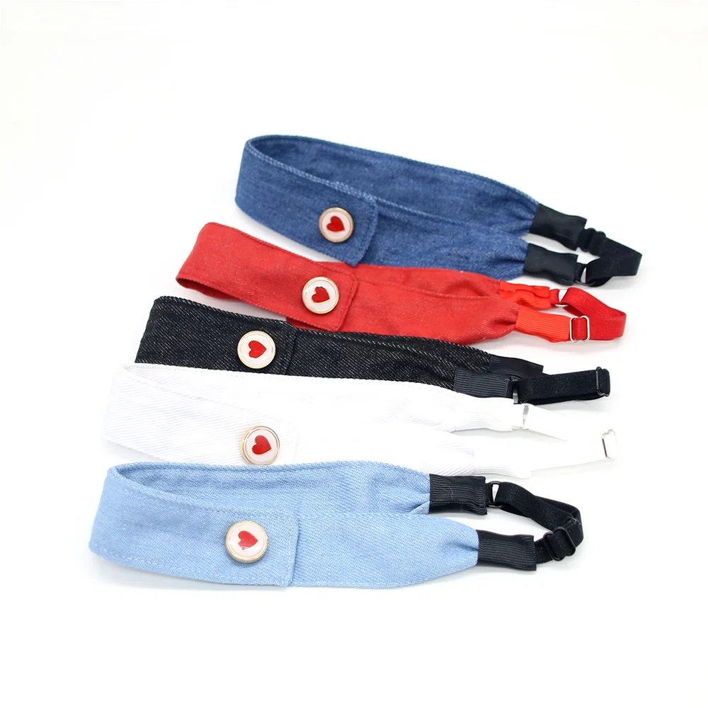 A25 Fashion washed denim sport Hairband Colorful Elastic Headband Hairbow Hair Accessorie